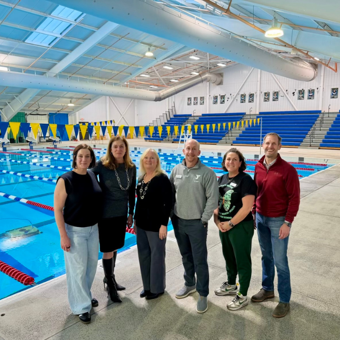Commissioners with Carlisle YMCA staff in the Aquatic Center